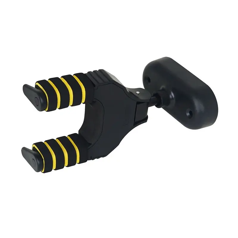 (ABYM) Self-Locking Musical Instrument Hook Plastic Base Electric Wood Guitar Ukulele Hanger Automatic Lock Guitar Hanger