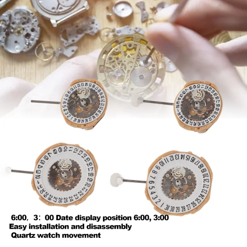 4pcs SP28 SP25 Movement Quartz Watch 6:00 3:00 Position Calendar Display Replacement Movement