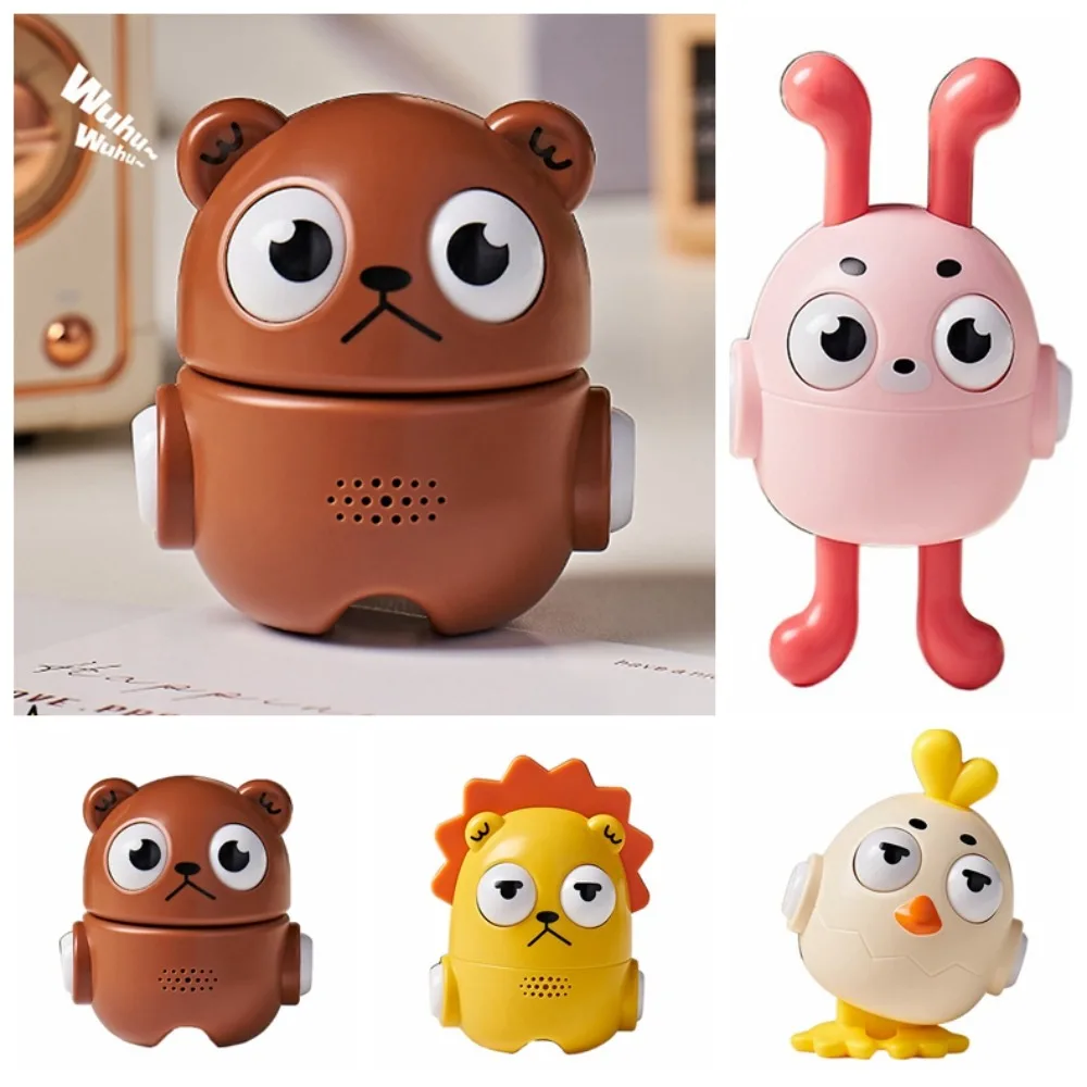 

Fashion Movable Animal Press Keychain Chick Rabbit Press Toy Pendant Vocal Doll Toy Cartoon Animal Keyring Hanging Accessory