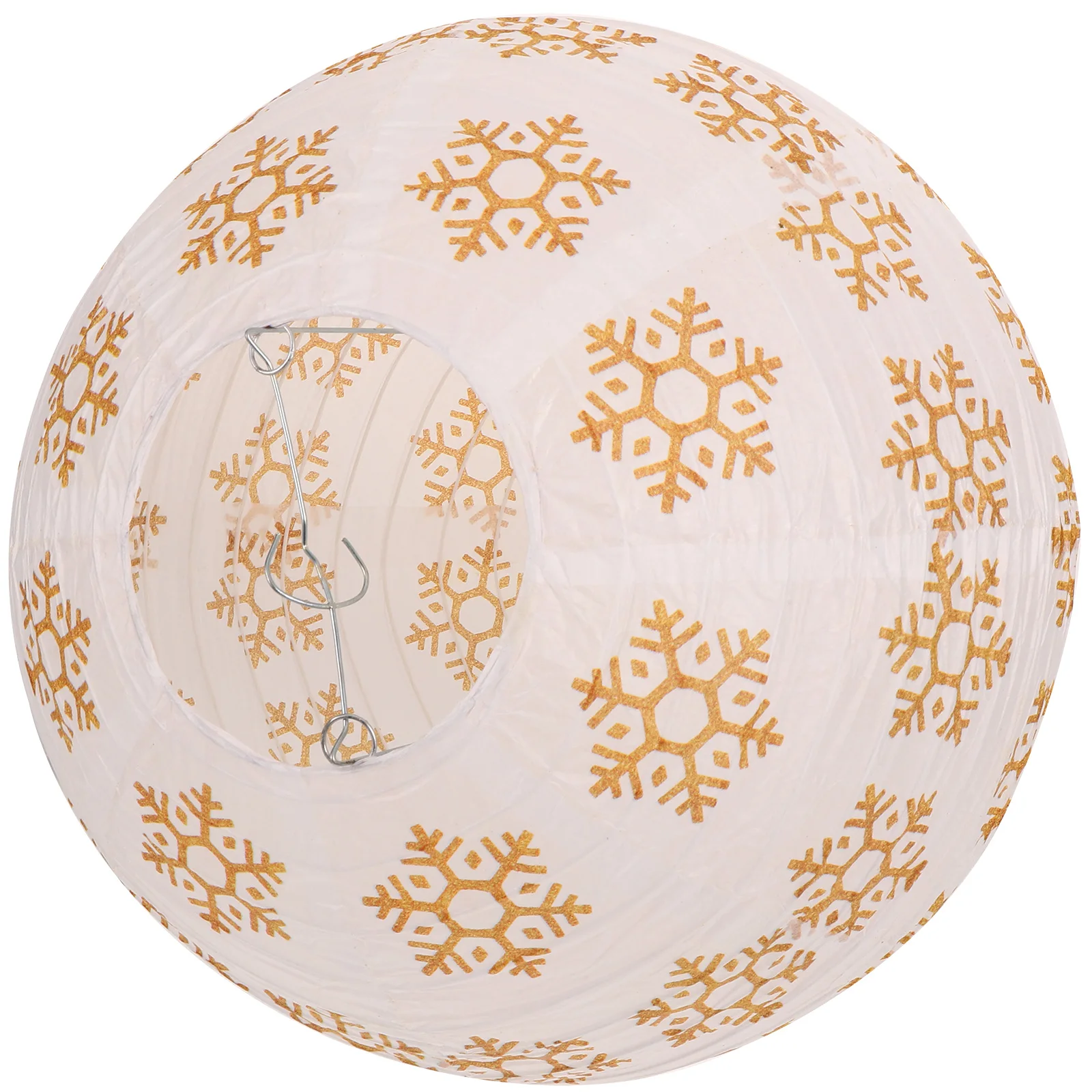 

Snowflake Christmas Paper Lantern Hanging Reusable Foldable Xmas Festival Decoration Large Round Light For Birthday