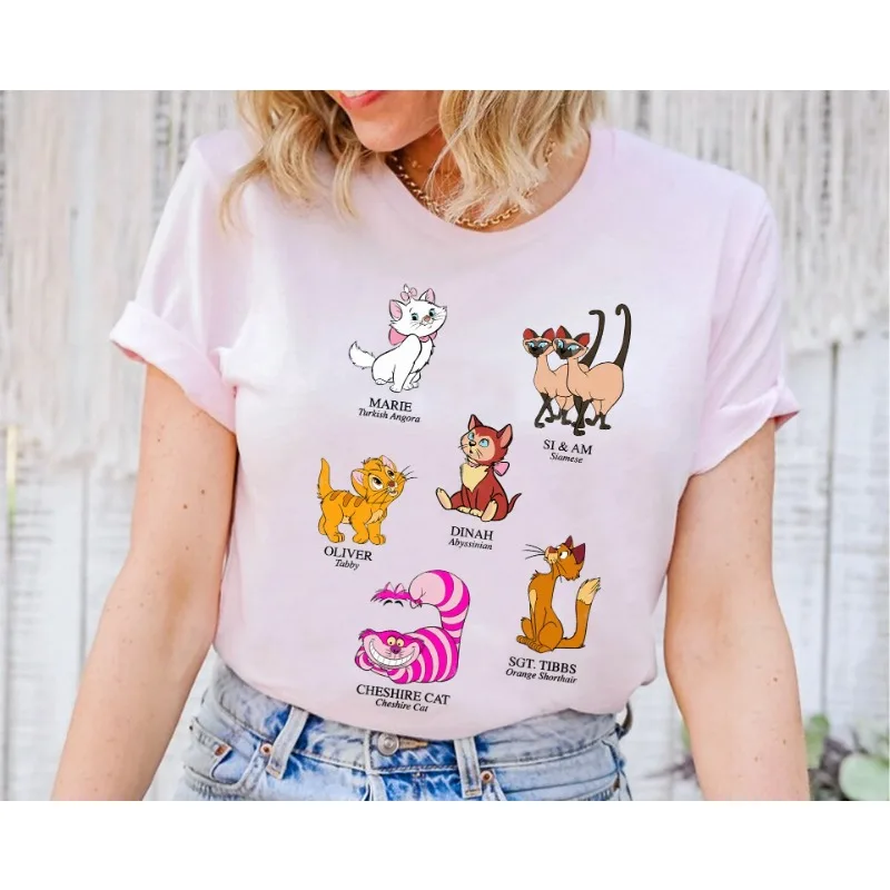 

Лето 2022, новинка, футболка с изображением благородного кота Мэри, Алисы в стране чудес, Чеширского кота, имя и породы, одинаковая рубашка для всей семьи, большой размер