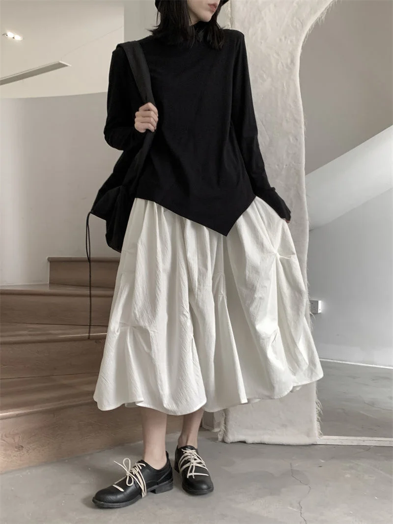 UMI MAO Yamamoto Dark Niche Self-made Spring Summer Streetwear Texture Design Skirt Pastel Goth Clothes Women Femme Y2K