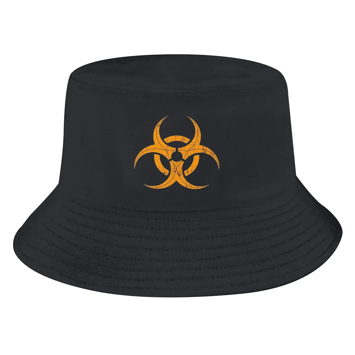 Biohazard Sign [Distressed]Men Women Bucket hat Panama Hat Fishing caps Sun hats Novelty Spring Summer Autumn Winter Gift