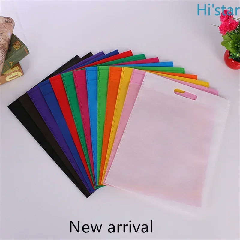 

20pcs Striped Non-woven Fabric Reusable Shopping Bags Large Foldable Tote Grocery Bag Travel Eco Friendly Bag Reutilizab Persona