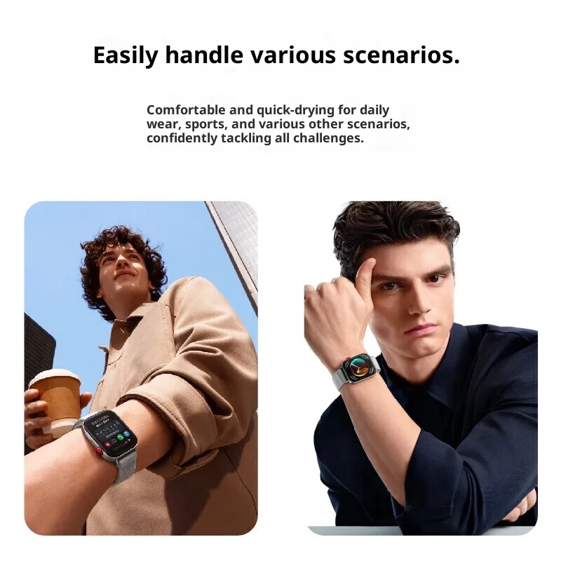 حزام حلقة نايلون رسمي من هواوي لساعة Huawei Watch Fit 4 3 مضفر ومريح وجيد التهوية