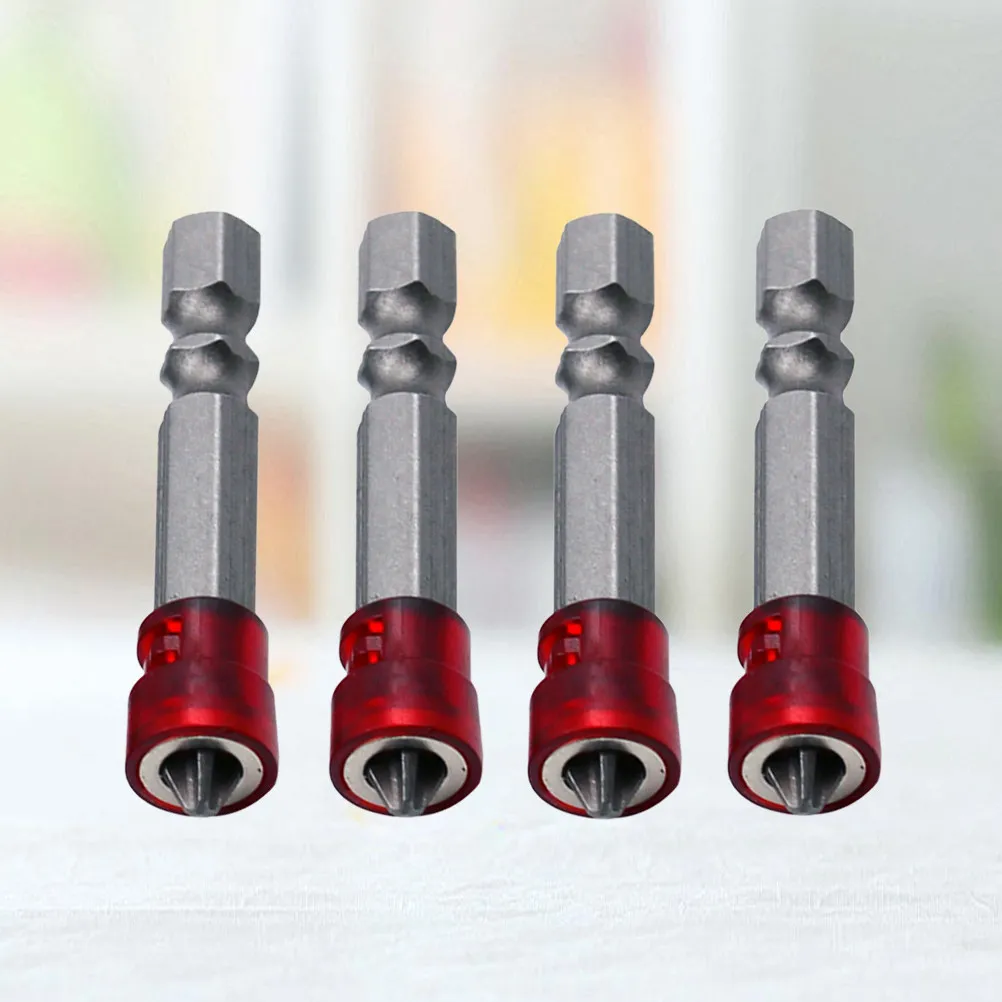 4Pcs Magnetic Anti-Slip Screwdriver Bits High Cross Head Fit Electric Drills Long Driver Bits Drill Tip