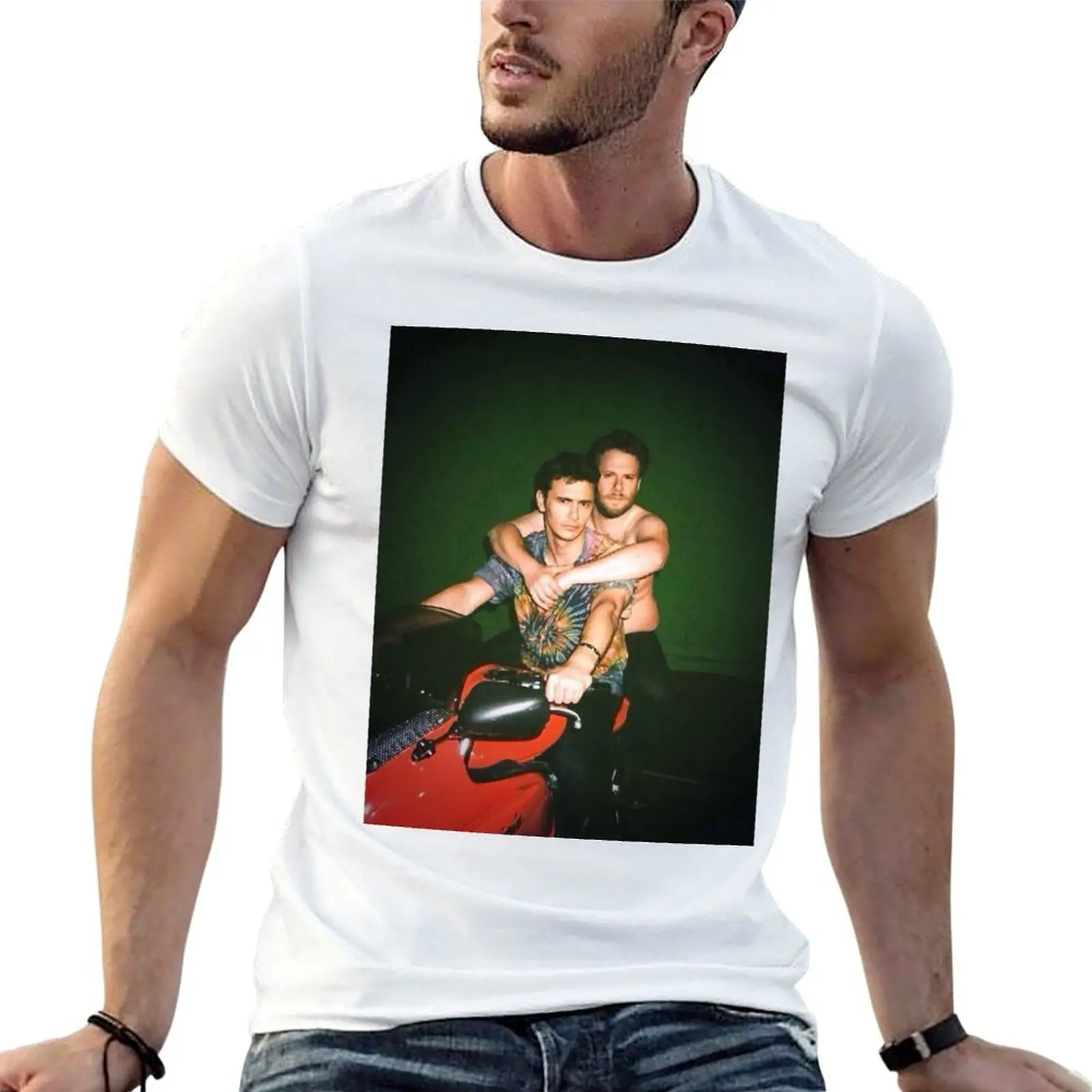 

Seth Rogen and James Franco T-Shirt t shirt men 100% cotton luxury brand t shirt man plain T-Shirt