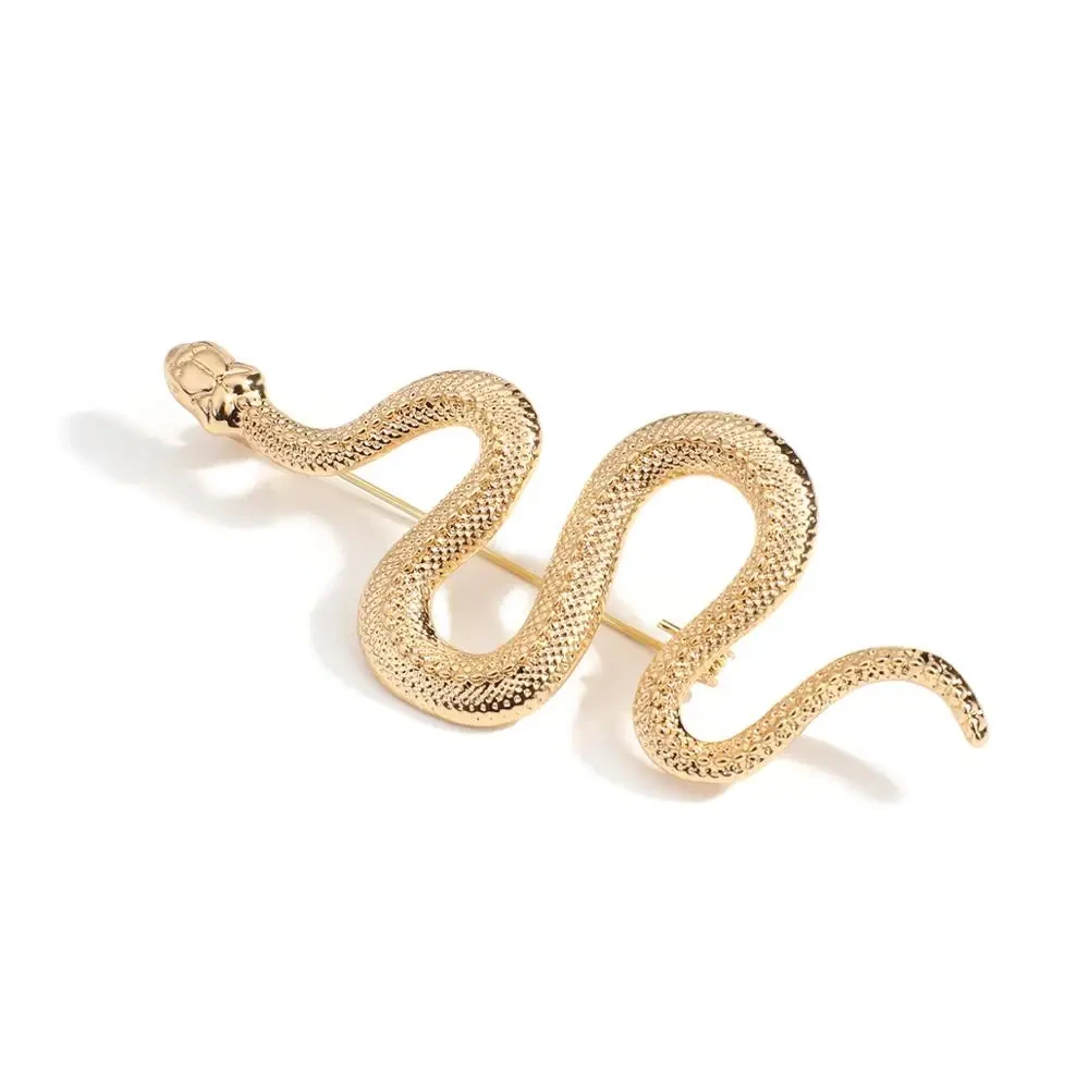 Snake Brooch 2024 New Women\'s Luxury Lapel Pin Gold Color Badge Wedding Dress Ornament