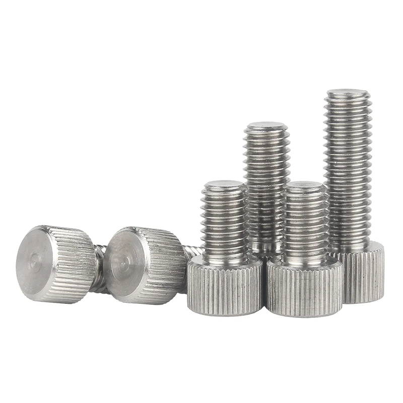 

M2 M2.5 M3 M4 M5 M6 Thumb Screws 304 Stainless Steel knurled Head Thumb Bolt Machinery Tool Round Adjustment Hand Screw