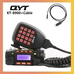 QYT KT-8900 Dual Band Qual Transceive 25 W Farbbildschirm Mini-Mobilfunk VHF/UHF 136–174/400–480 MHz Autoradio