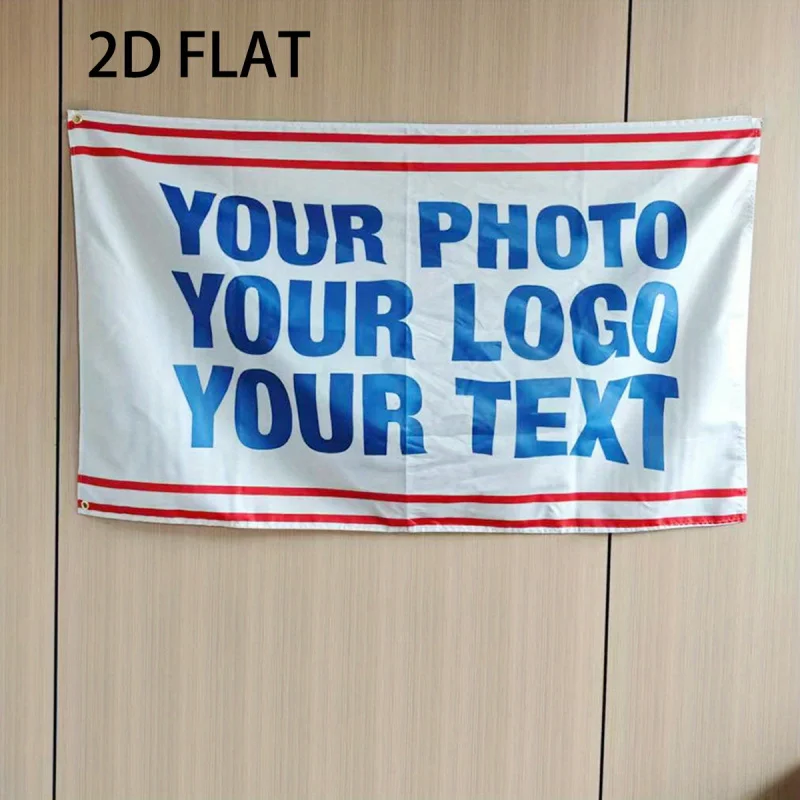 

Custom 2D Flag Banner Tapestry, Many Sizes, Durable and Weather-Resistant Garden & Event Decor, Easy-to-Hang Metal Grommets