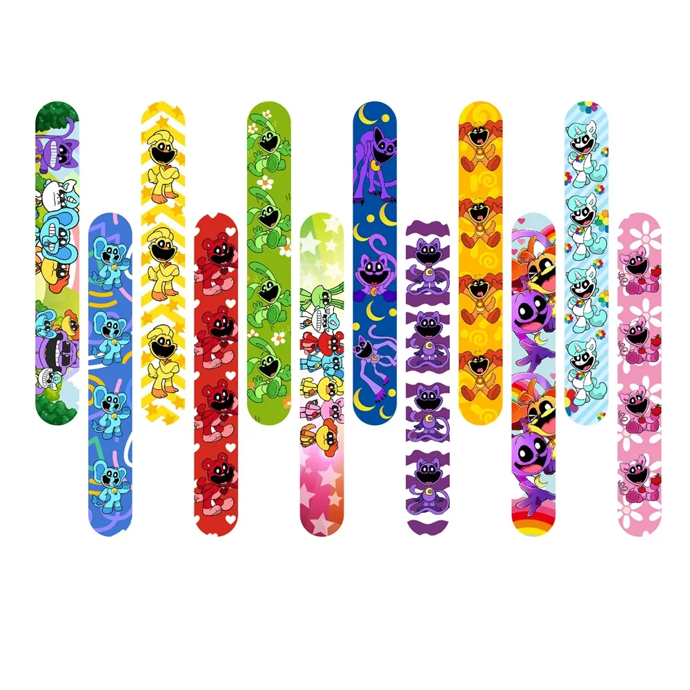 smiling critters Slap Band Party Designs with Cute and Colorful Themes Classroom Prizes Exchanging Gifts Favors Slap Bracelets