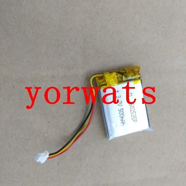 Nieuwe Hot Een oplaadbare Li-ion cel 3,7 V lithium-polymeerbatterij 602535 062535 P 500 mah 3 lijn met stekker 1