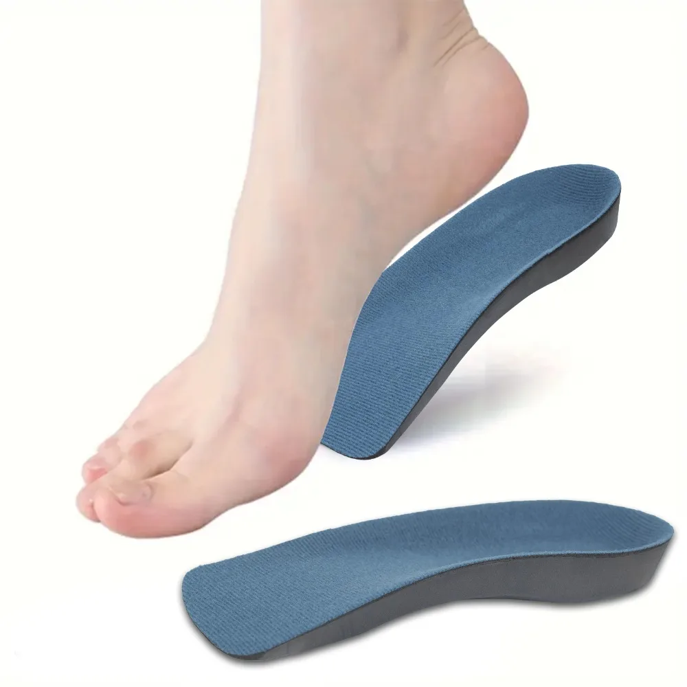 3/4 Length Plantar Fasciitis Fallen Arches Insoles Comfort Shoe Inserts for Flat Feet, Heel Pain Relief, Over Pronation, Walking
