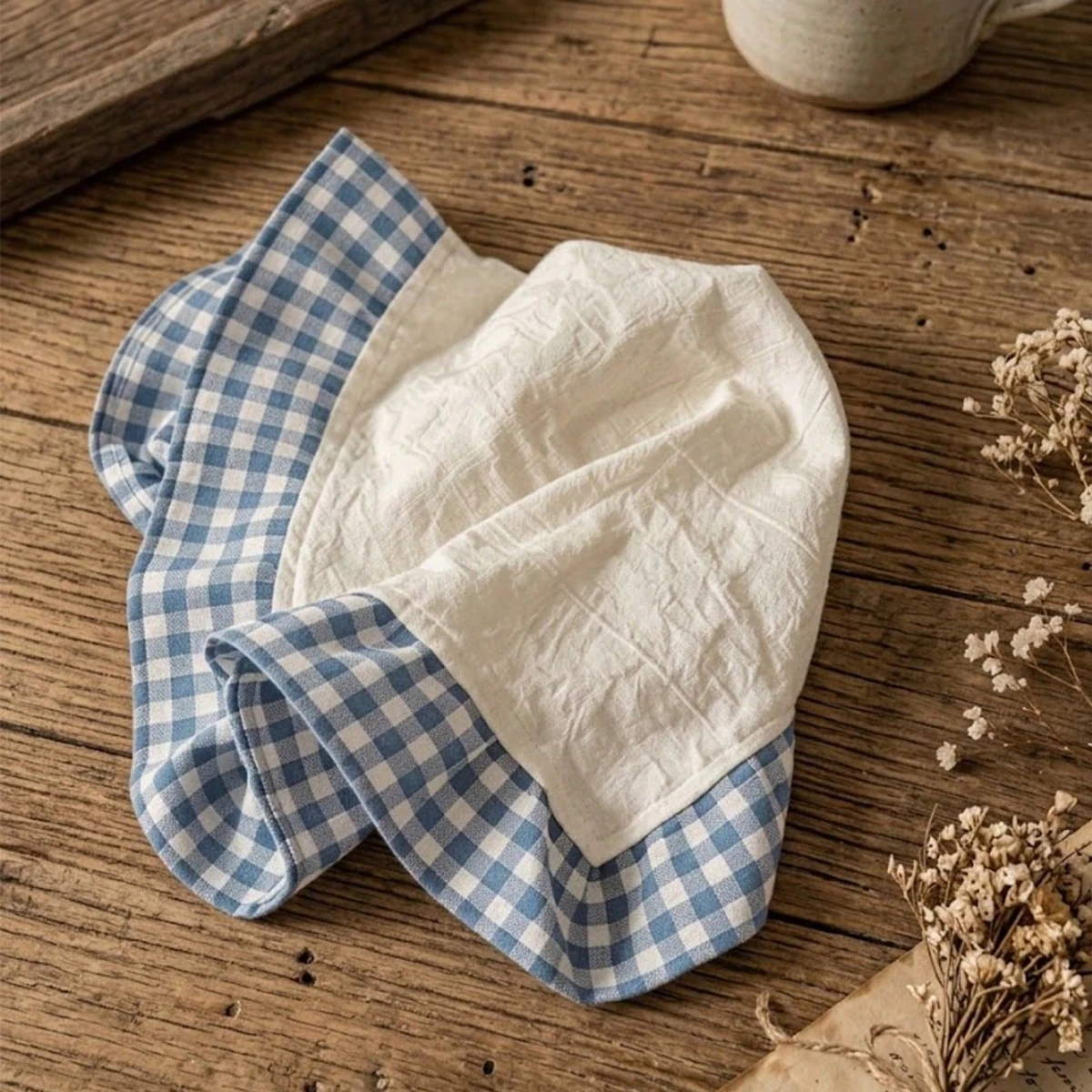 2/6/12Pcs Multi-purpose Place Mat With Ruffled Plaid, Suitable for Afternoon Tea Wedding Party in Western Restaurant Kitchen