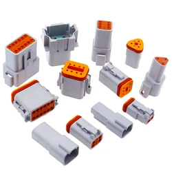 1set Deutsch DT connector DT06-2S/DT04-2P 2P 3P 4P 6P 8P 12P waterproof electrical connector for car motor with pins 22-16AWG