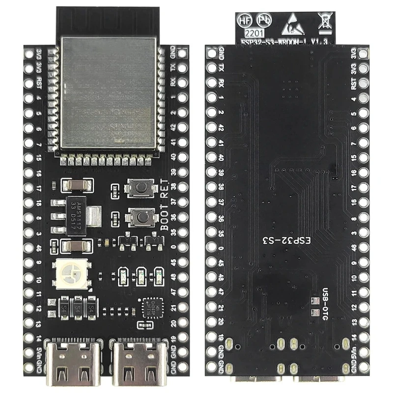 ESP32-S3 Development Board 2.4G Wifi BT Module BLE5.0 Original ESP32-S3 MCU N8R2 N16R8 44Pin Type-C 8M PSRAM