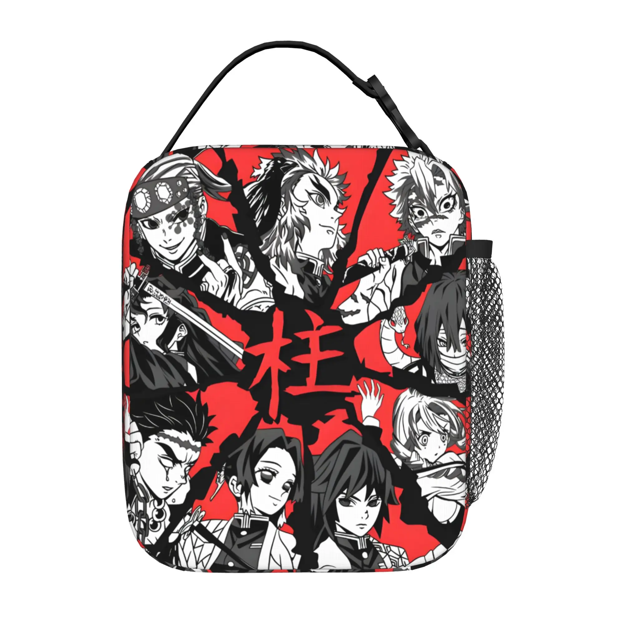 1 Piece Portable Lunch Container Hashira Collection  Zipper Closure Durable Pocket Demon Slayer Anime  For Lunch Lunch Box Bag view 3