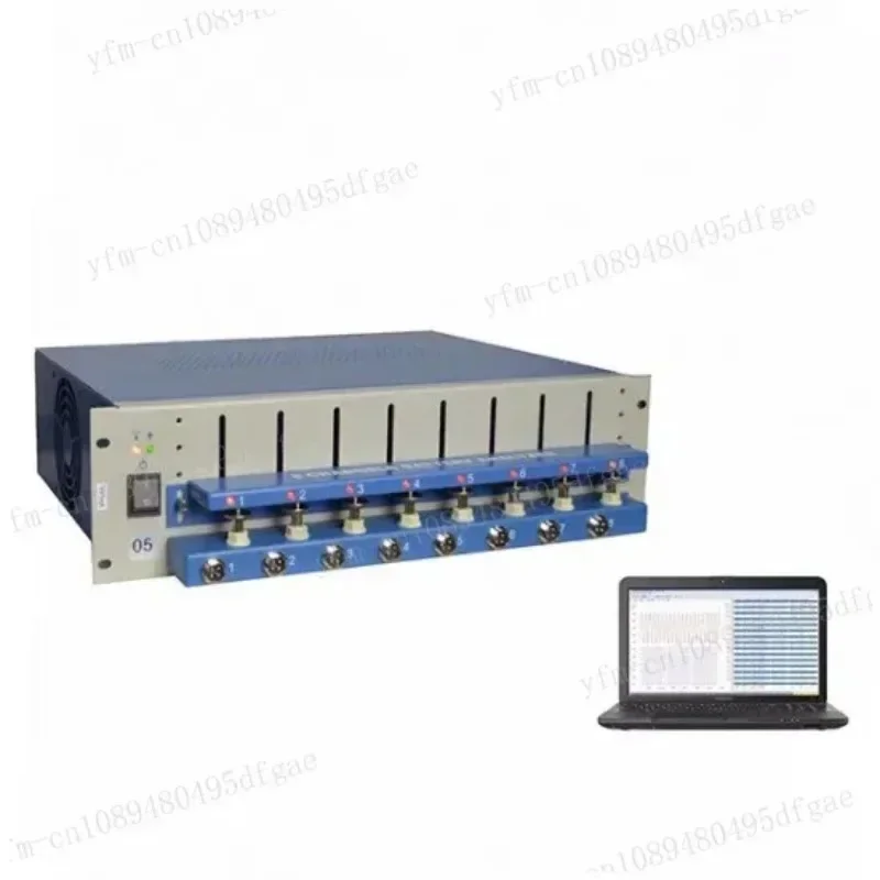 Computer Controlled 8 Channel Lithium Battery Capacity Analyzer 5V6A Tester for Coin Cylindrical Pouch Cell Testing