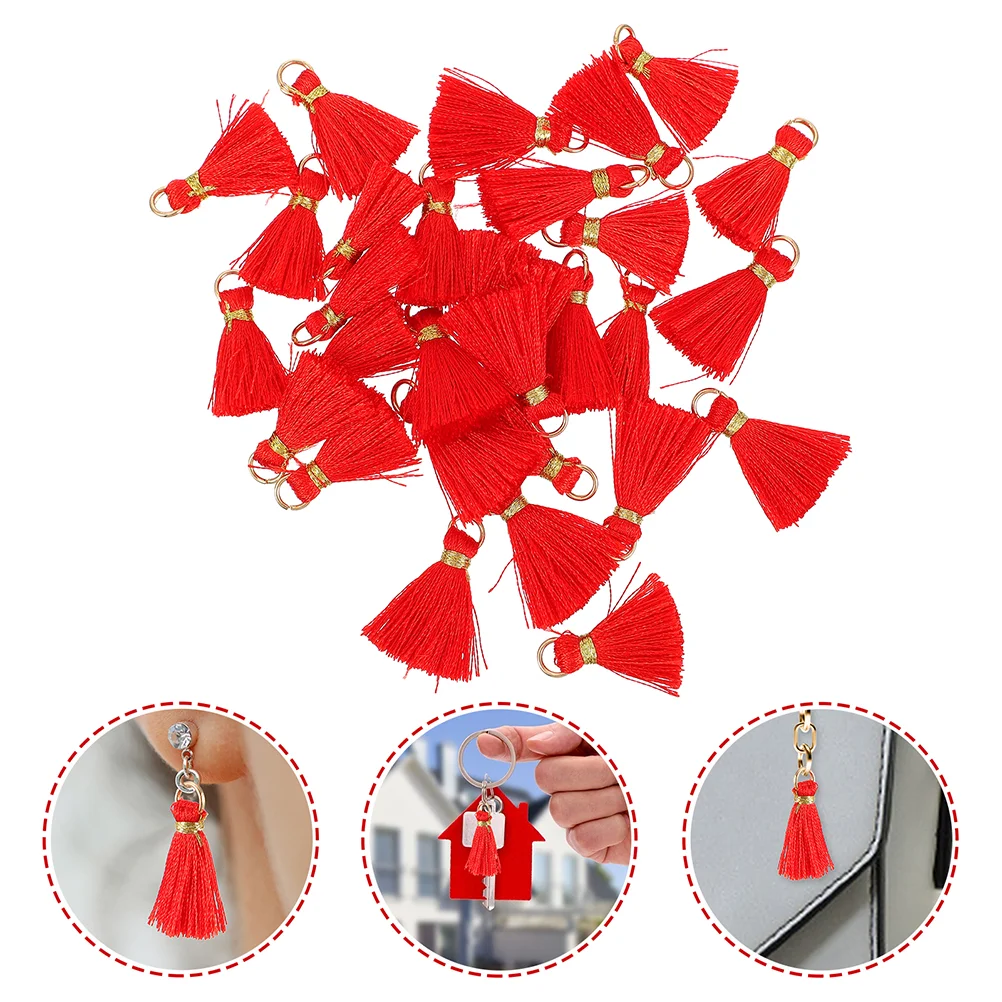 50 Pcs Necklace Dangling Tassel Pendant Fan Jewelry Making Charms Rayon Hanging