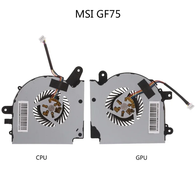 Laptop Cooling CPU GPU Fans For MSI GF75 Thin 9SC-027 GF75 8RC GF75 8RD Notebook Graphics Card Radiator Fan DC5V 0.55A