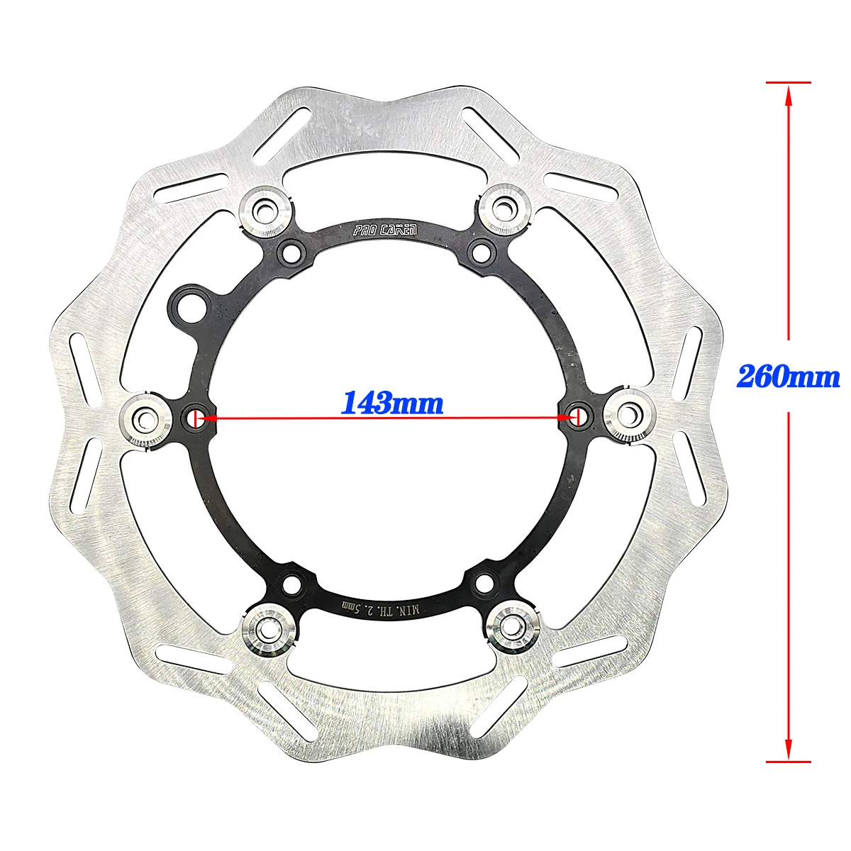 Adaptador de Rotor de disco de freno flotante delantero para motocicleta, 260MM, 320MM, para KTM XCF XCW SX SXF EXC EXCF 125 250 300-450 TPI, seis días