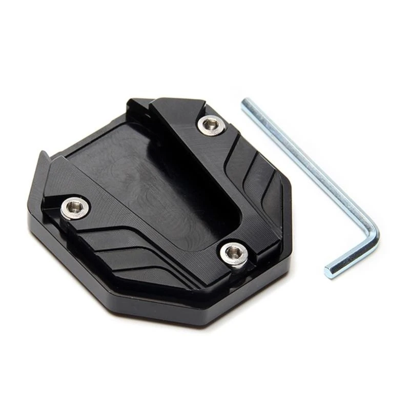 ATV Motorcycle Aluminum Alloy Side Parking Kickstand Support Plate Extension Pad 