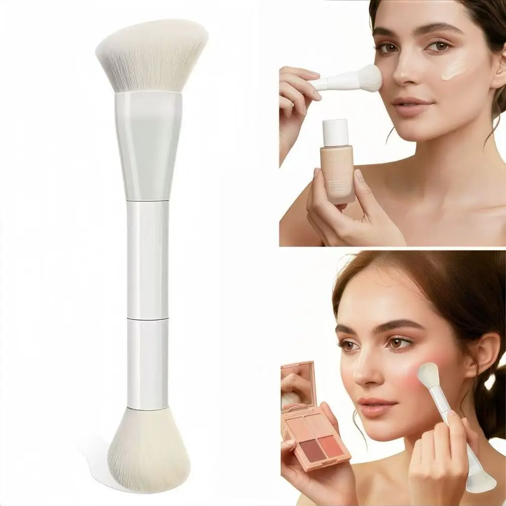 Hot Double-Ended Dual-Ended Foundation Brush Professional Portable Contour Brush Soft Blush Brush
