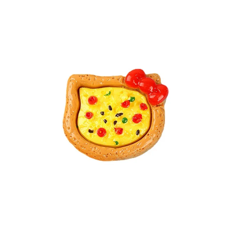 10pcs Diy Mini Kawaii Resin Cartoon Pizza Fake Food Scrapbook Embellishment Crafts Accessories Craft Miniature Flatback Cabochon