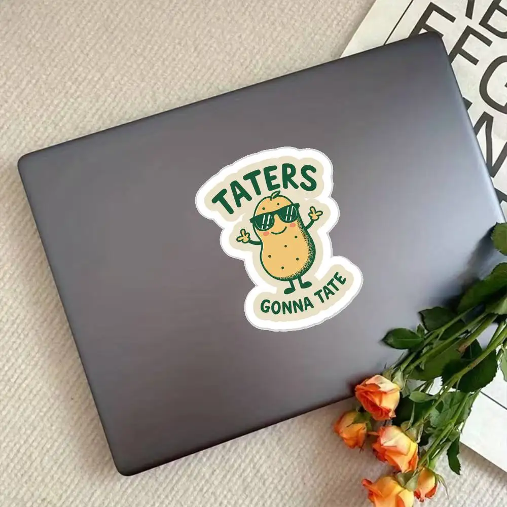 Taters Gonna Tate Waterproof Stickers For Decorating Car Windows Motorcycles And Computers.