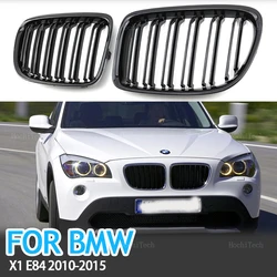 2Pcs Car Style Gloss Black Front Kidney Double Slat Grill Grille for BMW X1 E84 2010-2015 Car Accessories High Quality