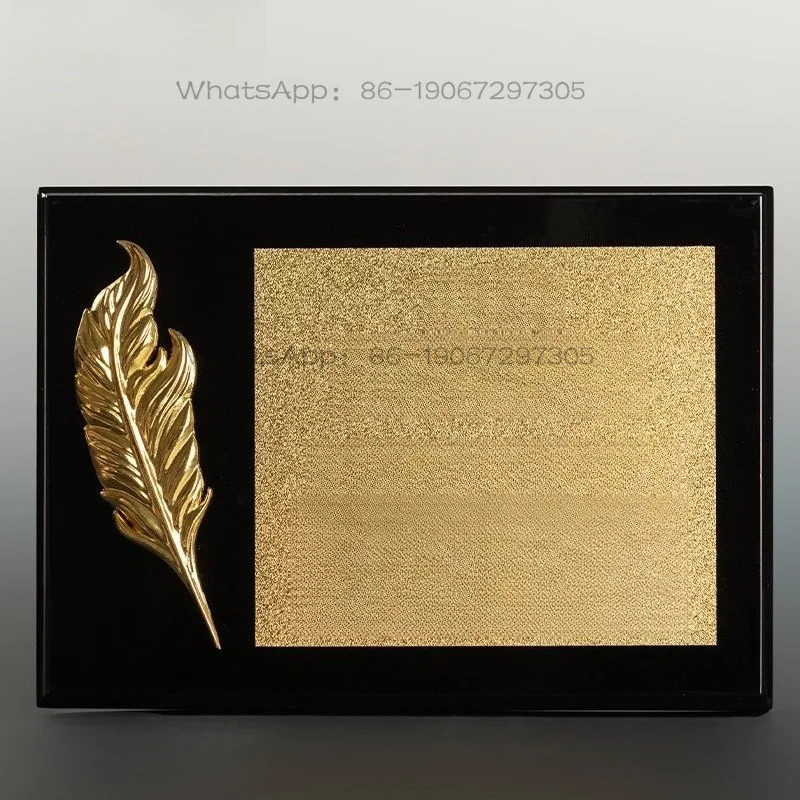 Customized Custom Wooden Tray Bronze Medal Wooden Certificate Agent Medal