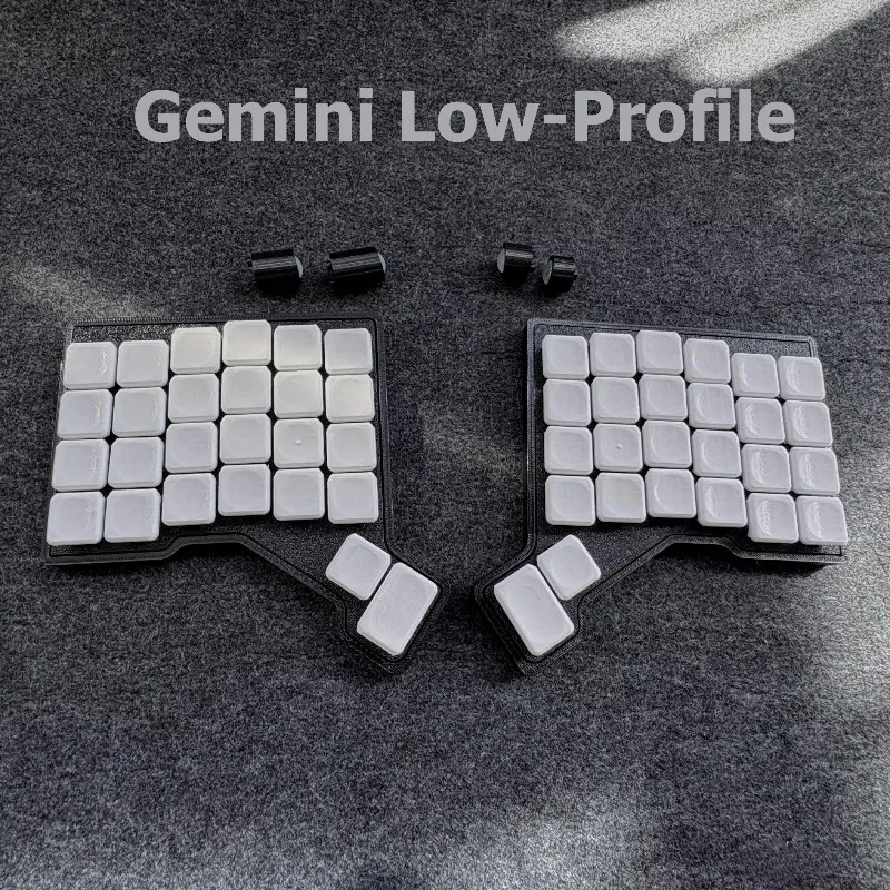 

Ультратонкая разделенная клавиатура Gemini Choc V1, низкопрофильный комплект клавиатуры с переключателем, индивидуальный флакон, горячая замена, эргономичные игровые клавиатуры RGB