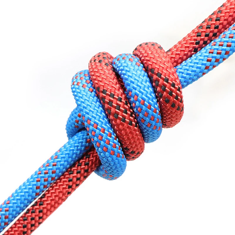 Corda de escalada de náilon 8mm 10mm corda de vida de segurança estática rocha sobrevivência ao ar livre escape de incêndio resgate de carro 10m 20m 30m com gancho duplo