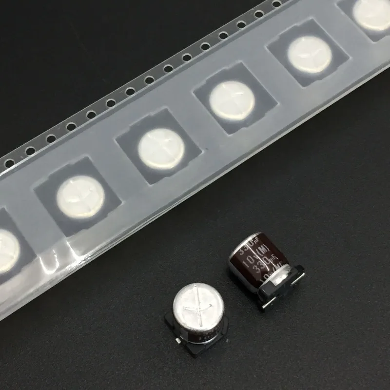 10 ชิ้น/100 ชิ้น ELNA 8X10 มิลลิเมตร 10V330uF SMD อลูมิเนียม Electrolytic Capacitor