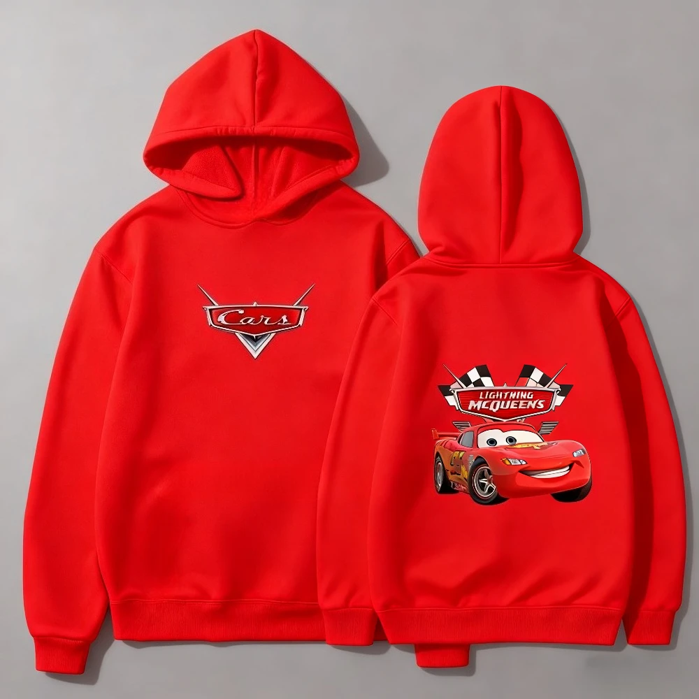 ديزني لايتنينج ماكوين الأطفال هوديي الفتيان والفتيات ملابس الخريف والشتاء الدافئة الأطفال البلوز الأطفال الأعلى