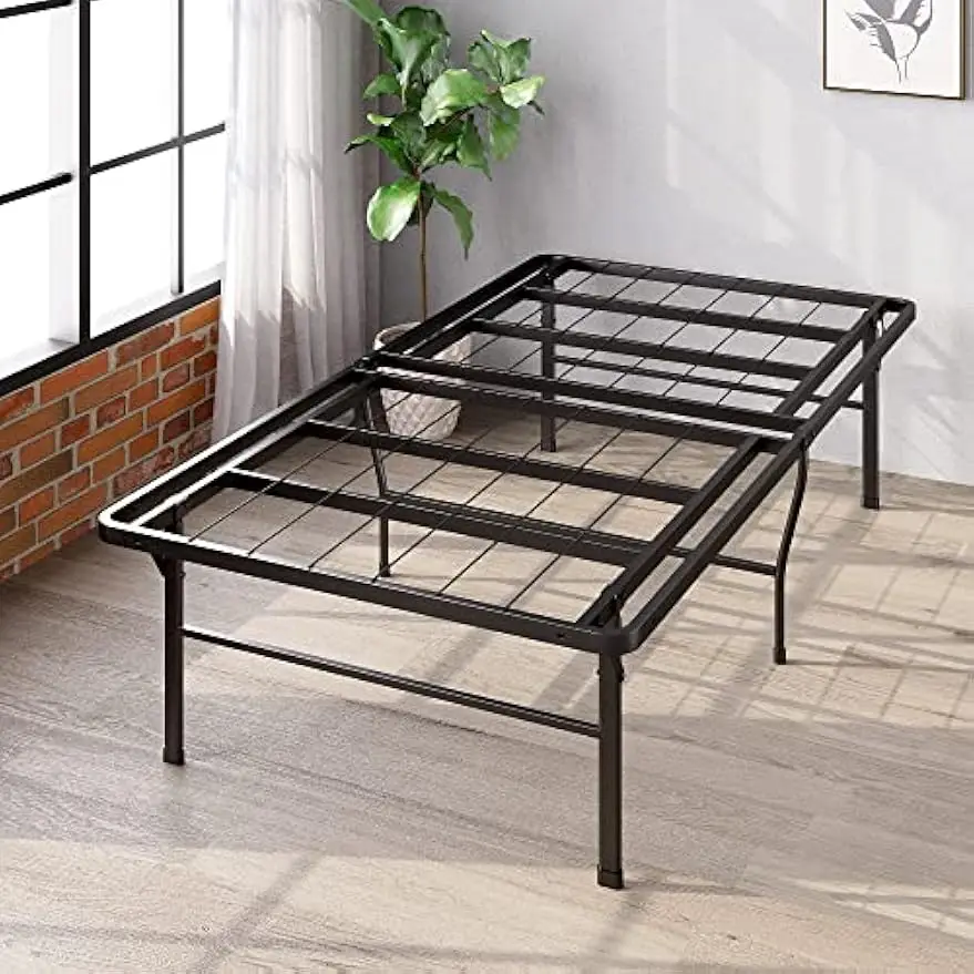 

Heavy Duty Mattress Base, 18" Metal Platform Bed Frame, No Box Spring Required, Sturdy Steel Frame