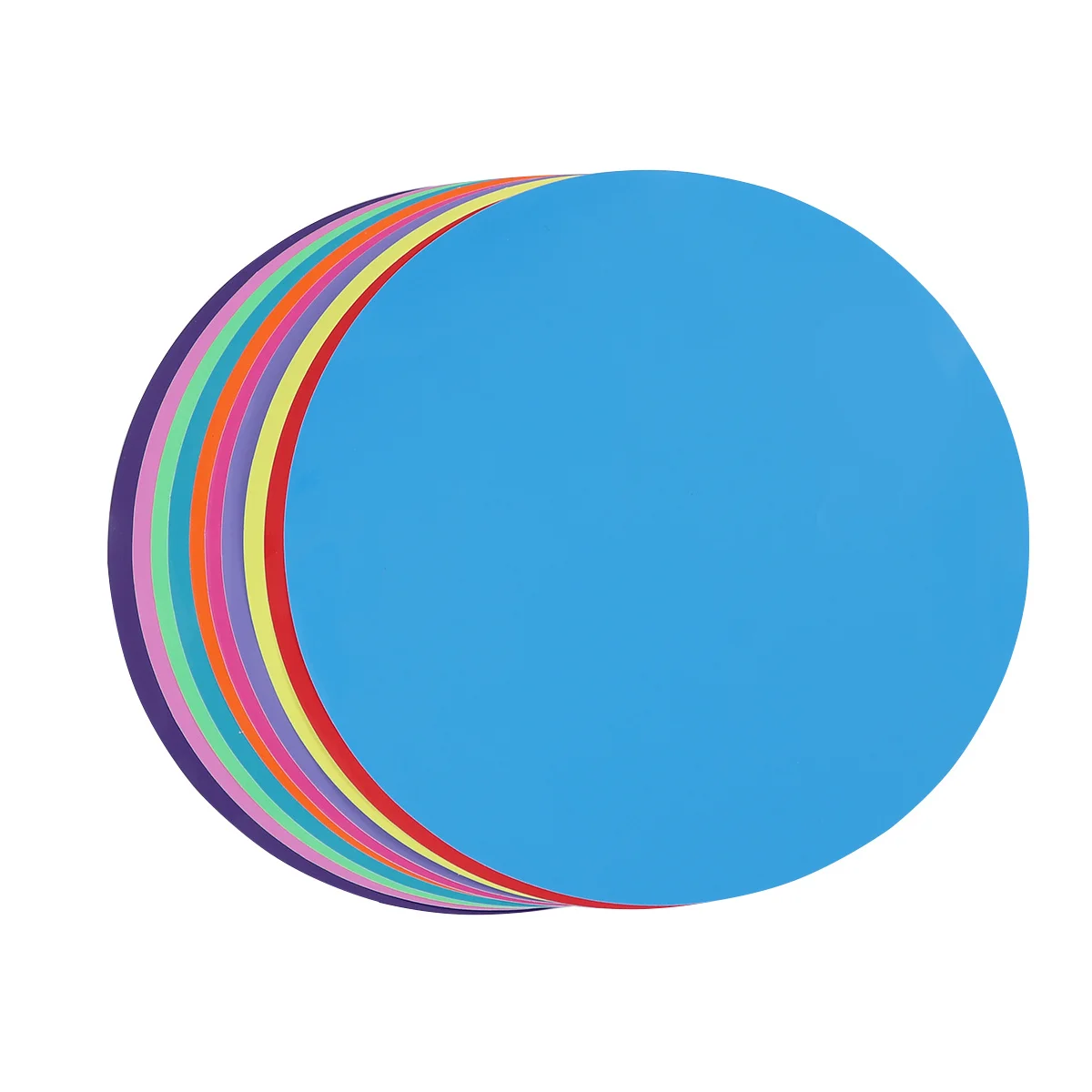 10 قطعة من ملصقات السبورة البيضاء القابلة للإزالة من الفينيل على شكل دوائر المسح الجاف لأداة التعلم الآمنة للمكتب في الفصل الدراسي #4