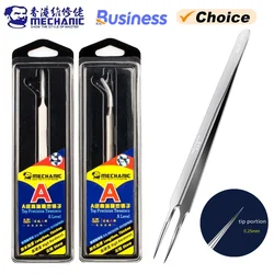 MECHANIC Aaa-14 Stainless Steel Ultra Fine High Hardness Tenacity Durable Tweezers For SMD PCB BGA Motherboard Repair Hand Tools