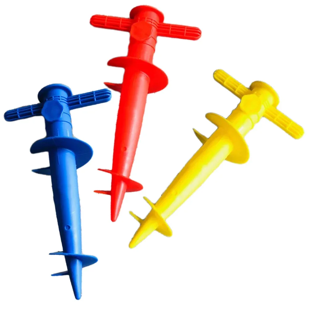 Beach Umbrella Sand Anchor Plastic Camping Umbrella Stand Grassland Umbrella Outdoor Umbrella Fixing Tool Random Color