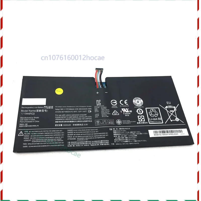 

Genuine Original L15M4PC3 L15L4PC3 Laptop Battery For Lenovo IdeaPad Miix 720-12IKB 80VV005WGE 80VV002NGE 80VV002QGE MIIX5 Pro