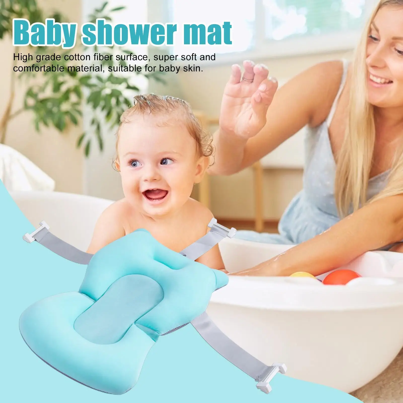Baby Bath Cushion Pad Anti-skid Support Pillow Infant Bath Supporter Newborns Support Seat Mat For Bathtub Baby Care - view 3