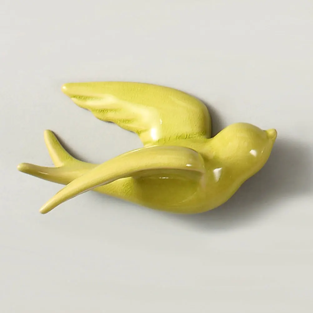 

Bird Decor Home Wall Figurine Swallow Art Sculpture Hanging Ornament for Room Decoration Ceramic Flying Birds