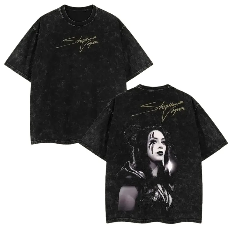 Stephanie Vaquer Merch T-Shirts Merch Summer Unisex Fashion Casual Short Sleeve Tee Streetwear Wash Cotton T-shirt