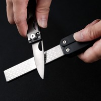 New Double Sided Folded Pocket Sharpener Diamond Knife Sharpening Stone Kitchen Tool