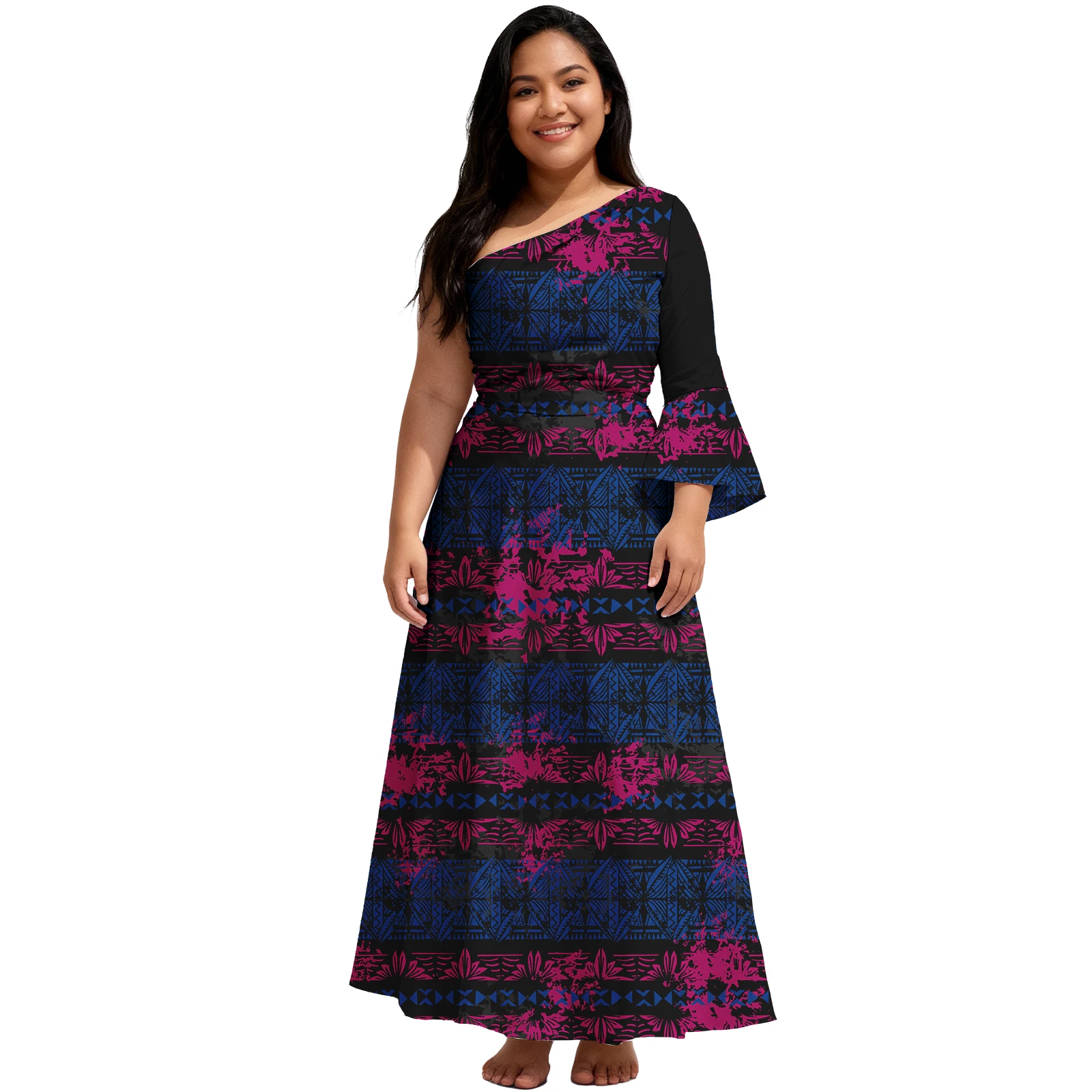 

Лидер продаж, индивидуальный спрос, самоанский этнический дизайн, женская одежда, гавайские повседневные женские платья Aloha, полинезийское уютное женское платье