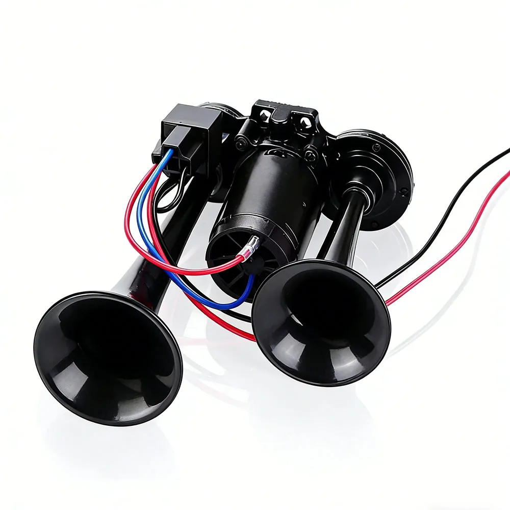600DB 12V Dual Trumpets Super Loud Electric Solenoid Valve Car Electric Air Horn Speaker For Vehicle Car SUV Truck Lorry RV Boat