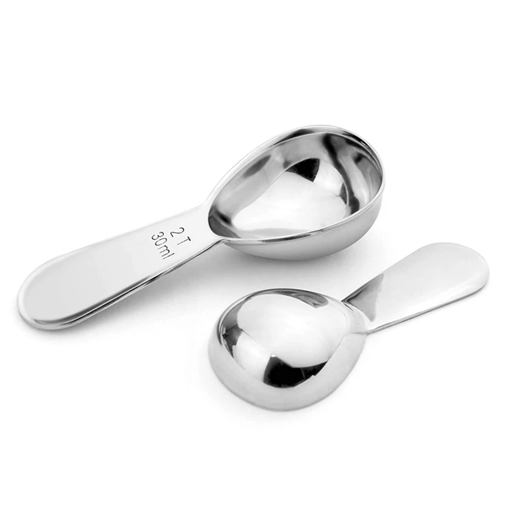 

Coffee Measuring Spoon Stainless Steel One-piece Kitchen Baking Spoons Condiment Tools Dry Liquid Ingredients Accurate Marking
