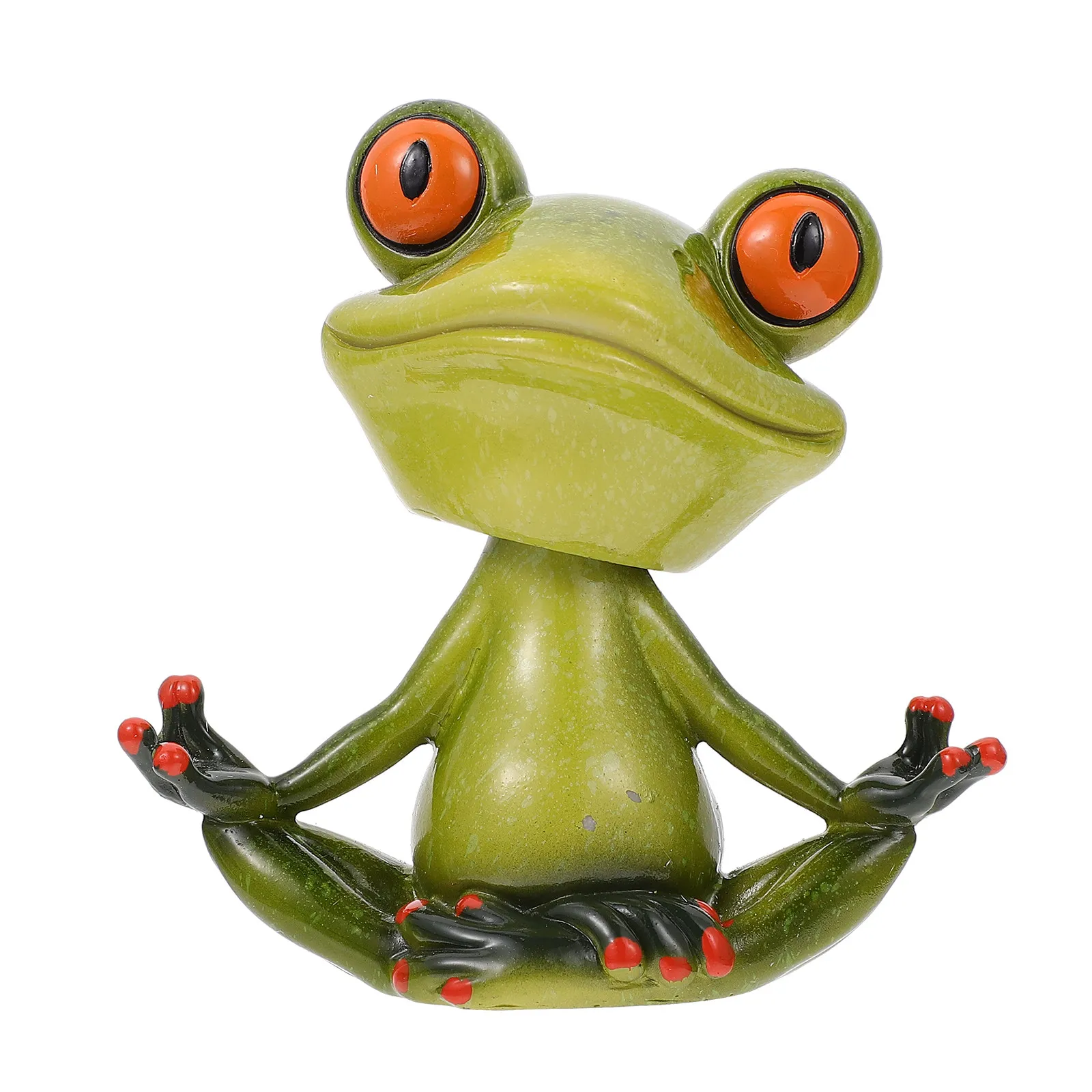 

1Pcs Frog Resin Meditation Ornament High Quality Vivid Appearance Garden Decor Balcony Yard Car Home Decoration Desktop