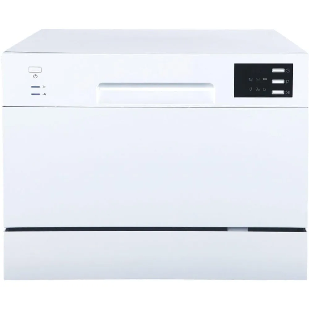 Compact Countertop Dishwasher/Delay Start-Energy Star Portable Dishwasher with Stainless Steel Interior